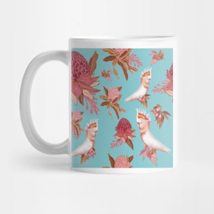 Australian Christmas - Cockatoo and Native Flowers Mug